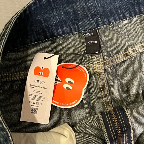 Cider Denim Skirt w/ Belt 1X **NWT** - Picture 3 of 4